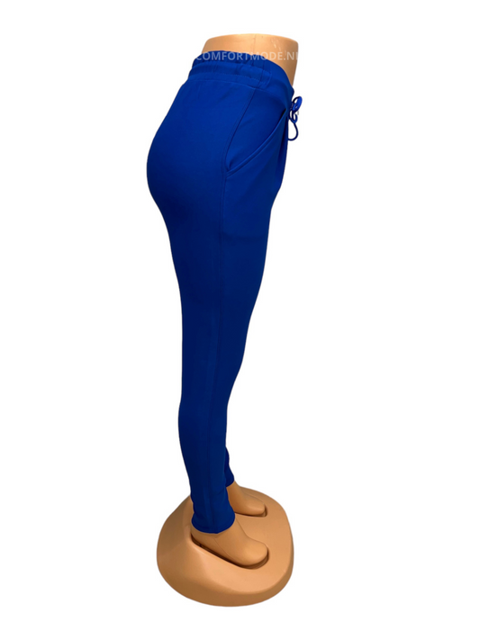 -COMFORTBROEK ROYAL BLAUW MET VETERS - comfortmode