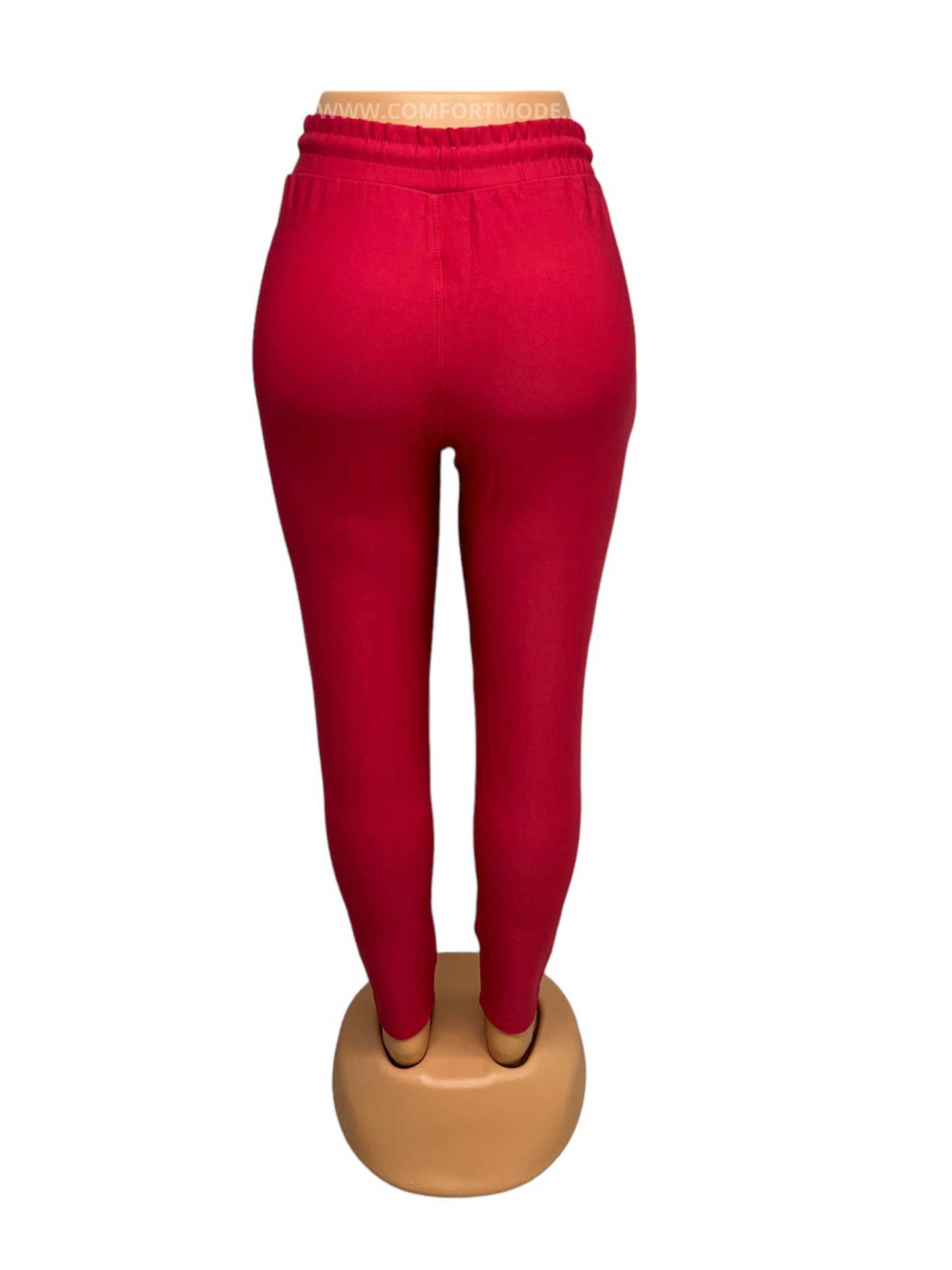 -COMFORTBROEK ROOD MET VETERS - comfortmode