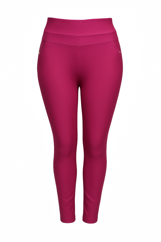 R216 -COMFORTBROEK DONKER ROZE
