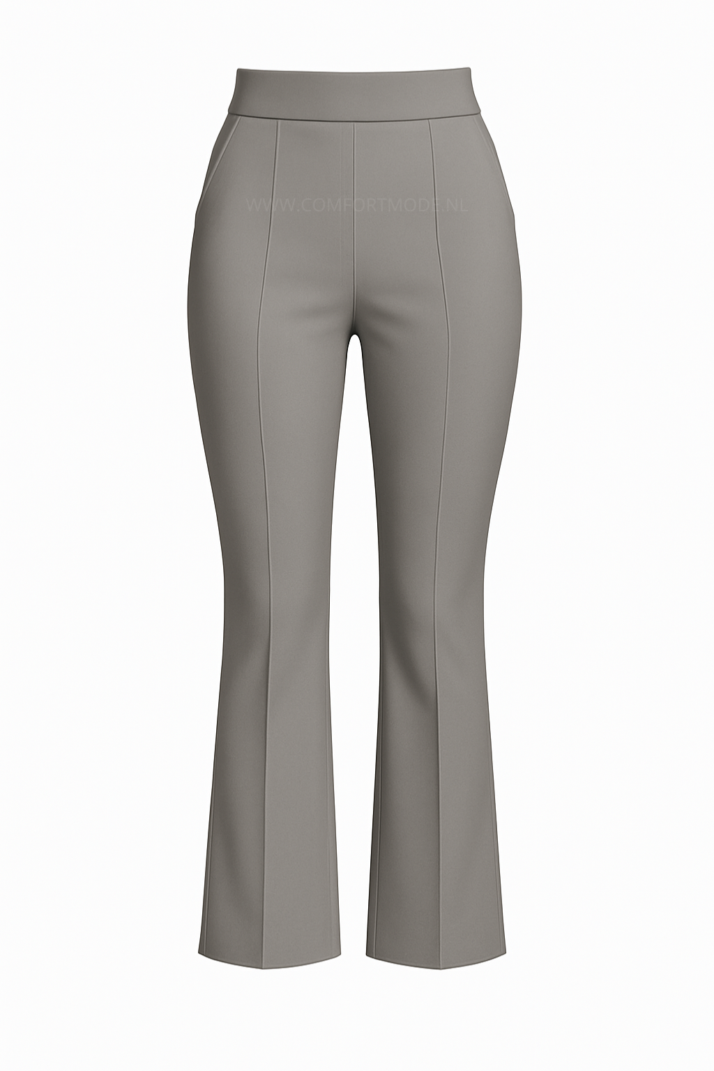 R259- COMFORTBROEK FLARED LICHTGRIJS TALL
