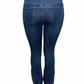 -FLARED JEANS MET STRETCH BLAUW -PLUSSIZE