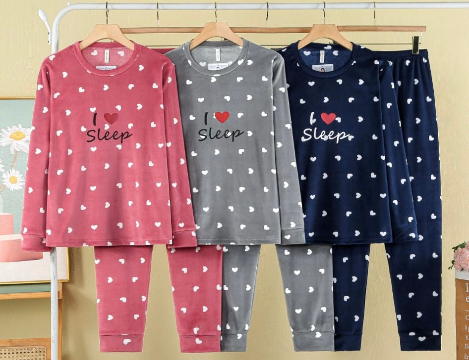 -WARME THERMO PYJAMA I LOVE SLEEP