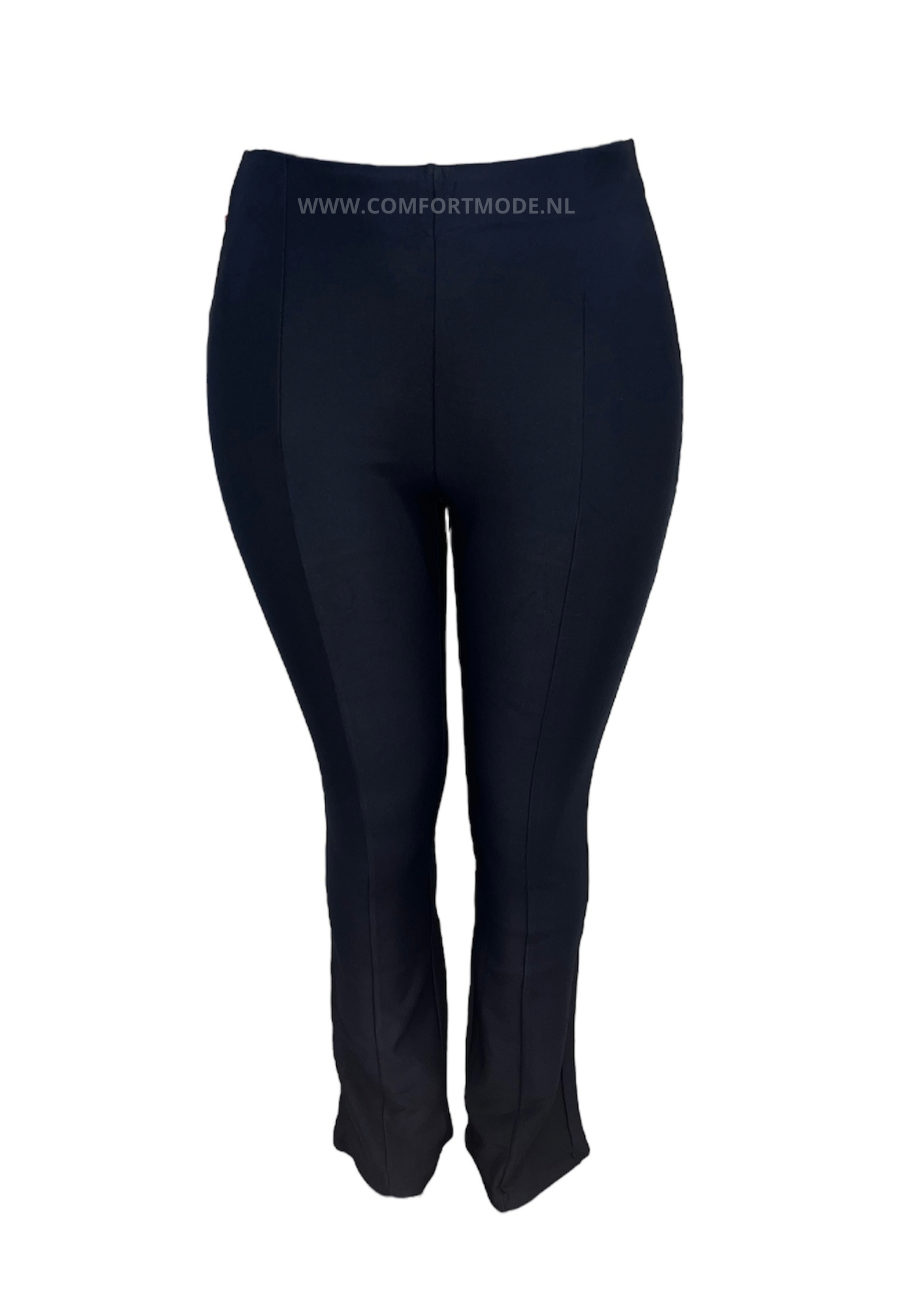 -COMFORTBROEK NAVY ZONDER ZAKKEN FLARED