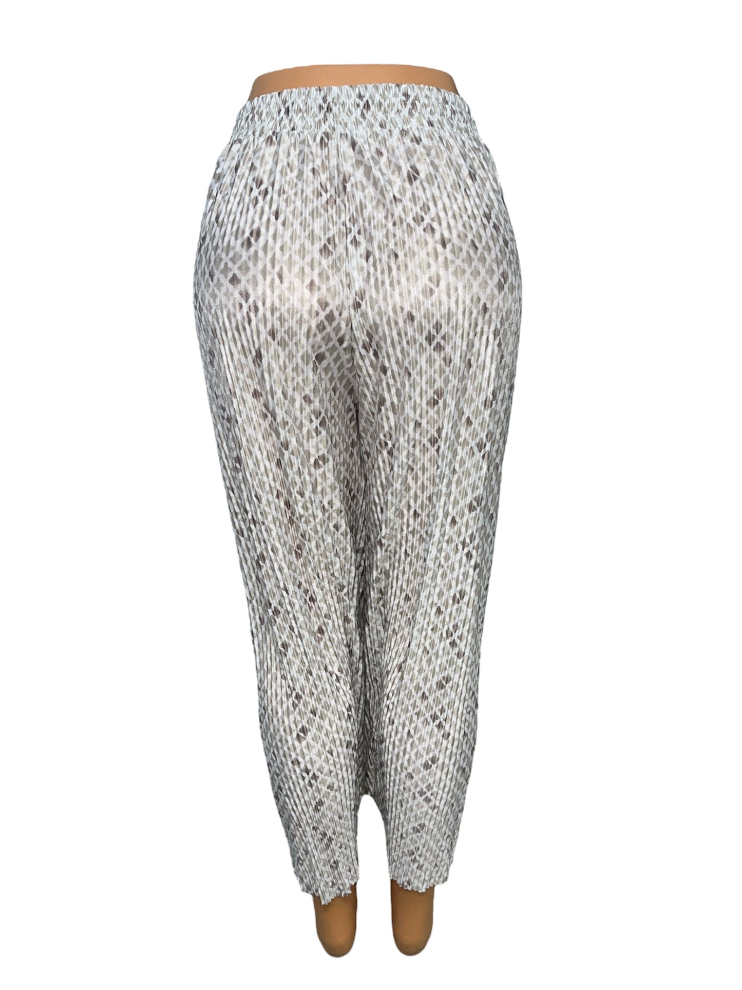 LUCHTIGE ZOMERBROEK MET PRINT WIT -POLLY