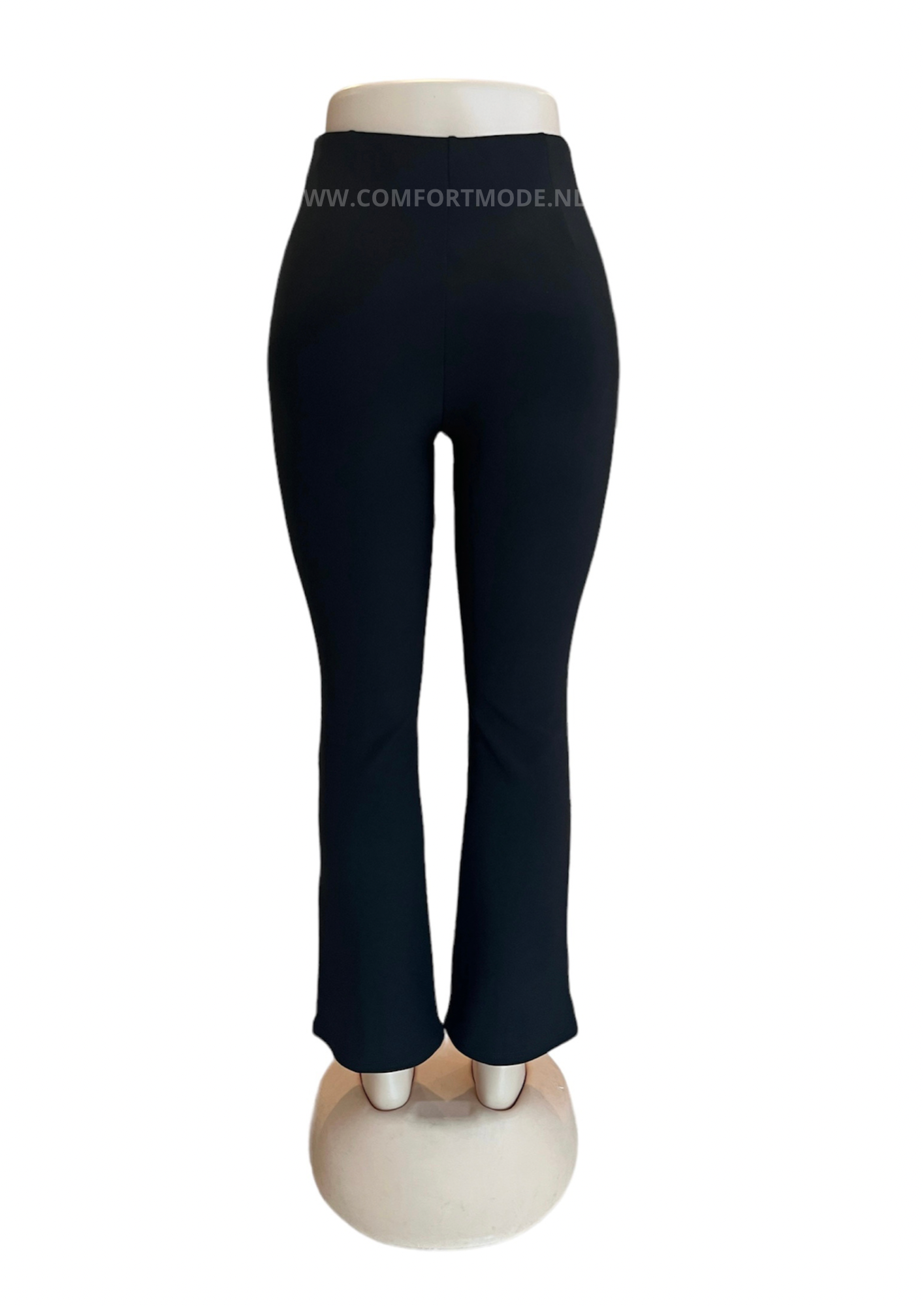 -COMFORT PANTS BLACK FLARED WITHOUT POCKETS