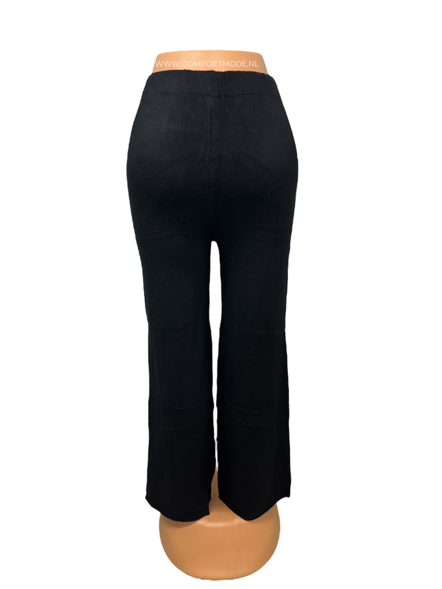 -ZACHTE WOLLEN BROEK ZWART