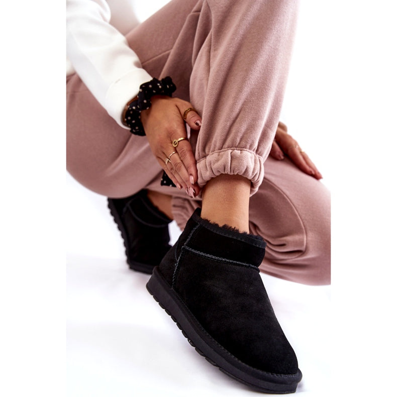 -ZWARTE DAMES BOOTS MET BONTVOERING
