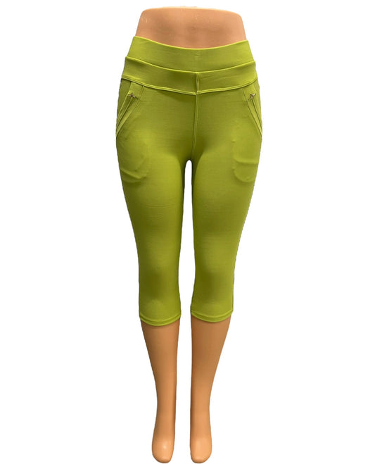 -COMFORTBROEK CAPRI APPELGROEN