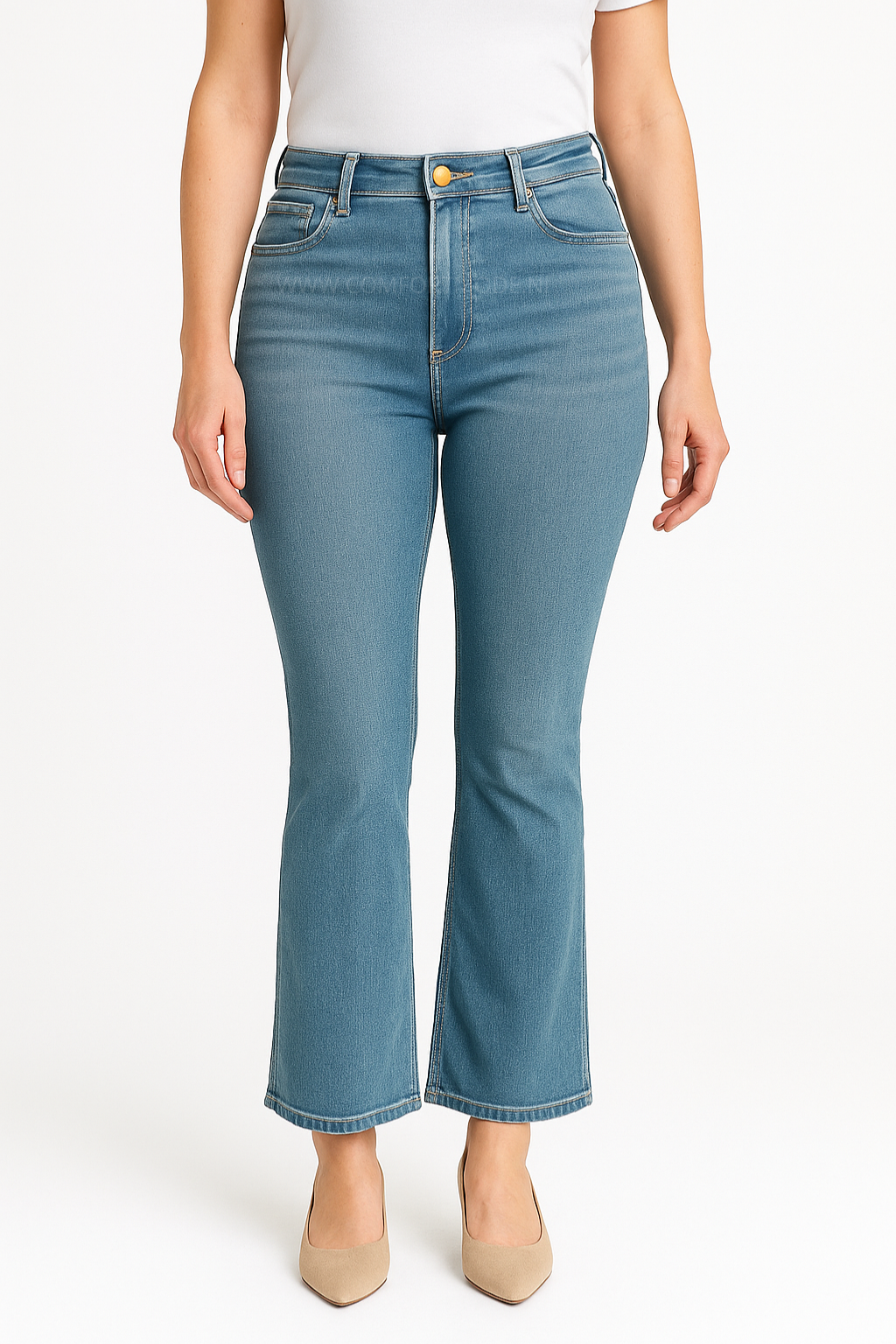-FLARED JEANS LICHTBLAUW