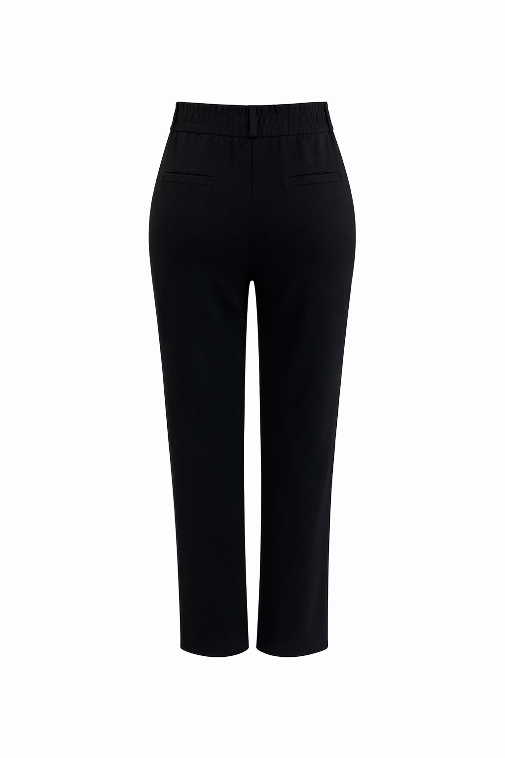 R603- COMFORTBROEK ZWART STRAIGTLEG ZOMERSTOF