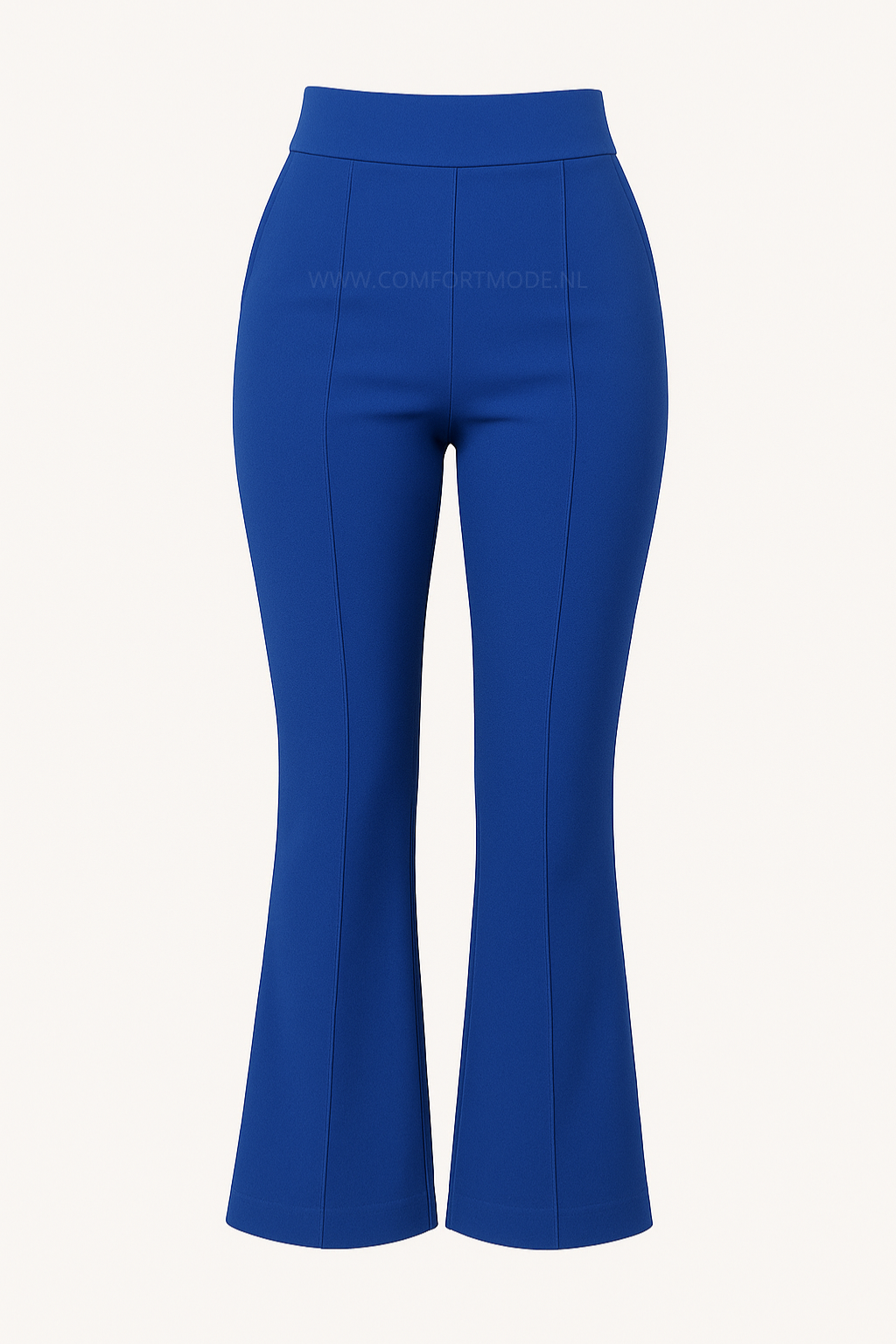 R259 -COMFORTBROEK FLARED TALL ROYAL BLAUW
