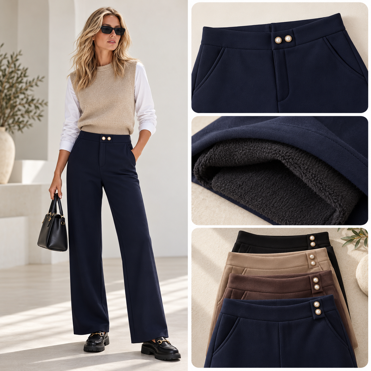 Dames Thermo Flared Broek met Fleecevoering | Comfortmode