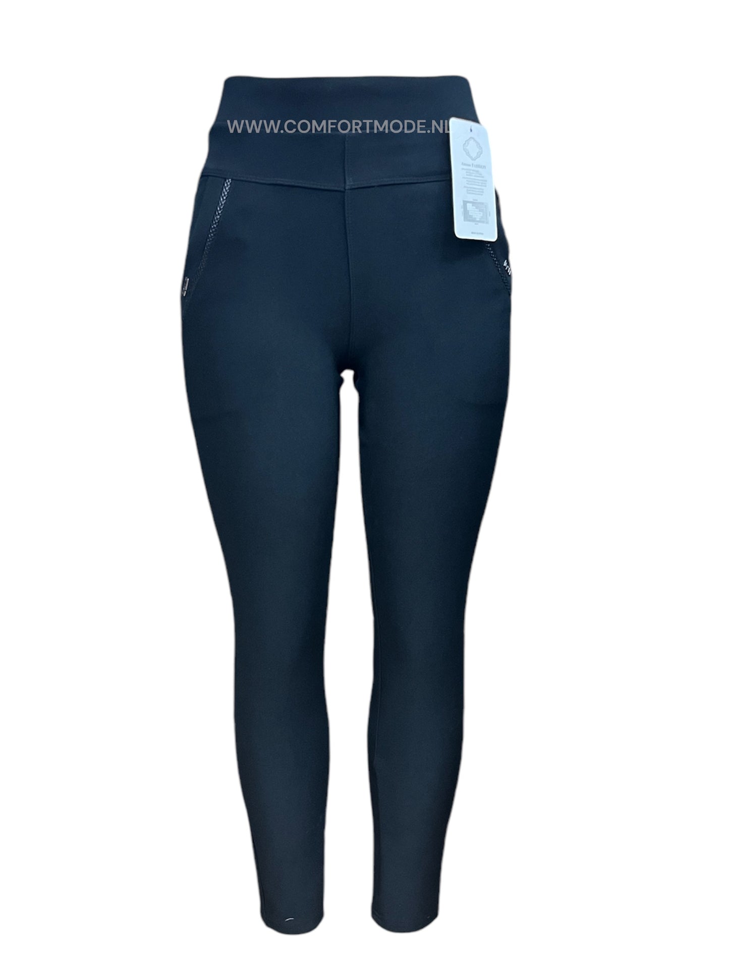 R230 - COMFORT PANTS BLACK WITH POCKETS