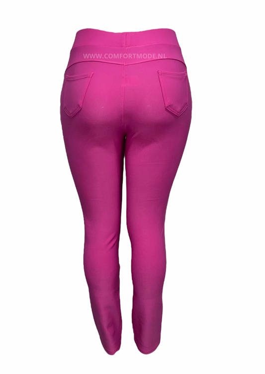 R216 -COMFORTBROEK DONKER ROZE