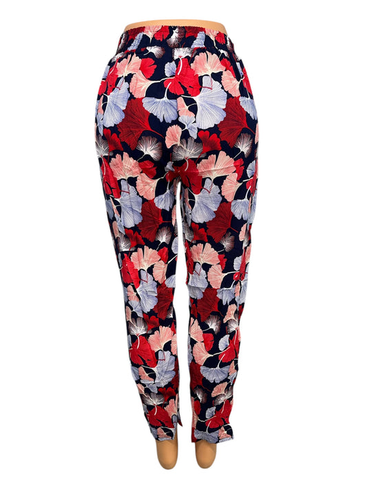 -LUCHTIGE ZOMERBROEK MET PRINT ROOD -FEMKE