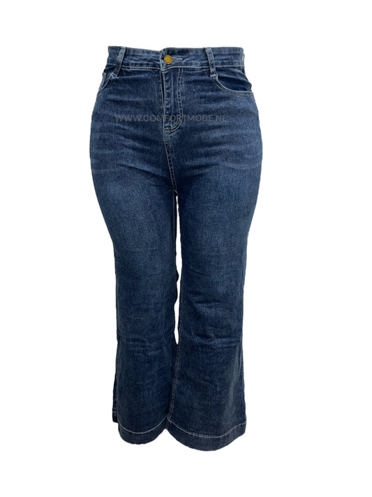 -FLARED JEANS DONKERBLAUW