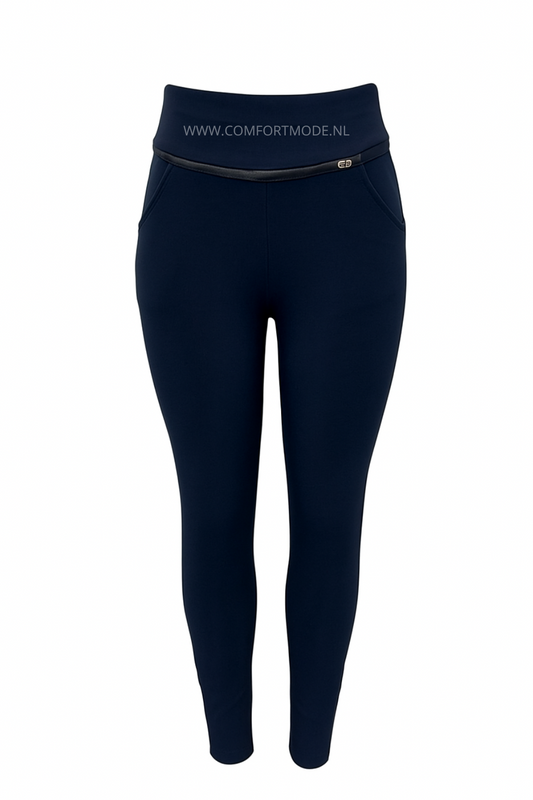 R228 – KOMFORTHOSE MARINEBLAU MIT SCHWARZEM STREIFEN