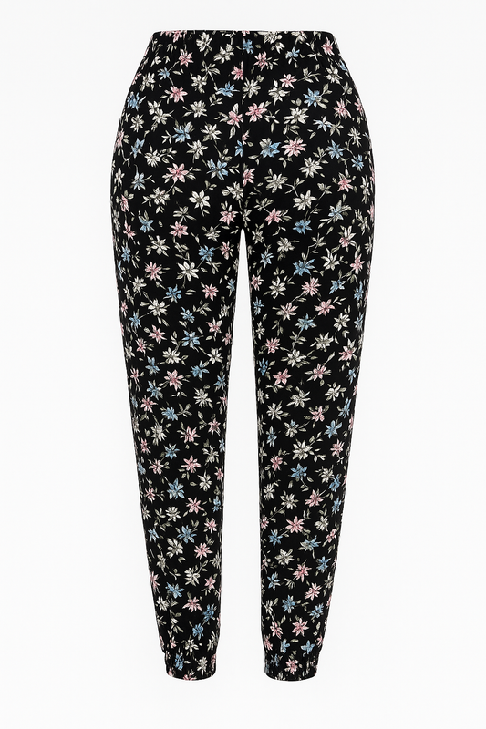 LUCHTIGE ZOMERBROEK MET PRINT BLOEMEN -TINA