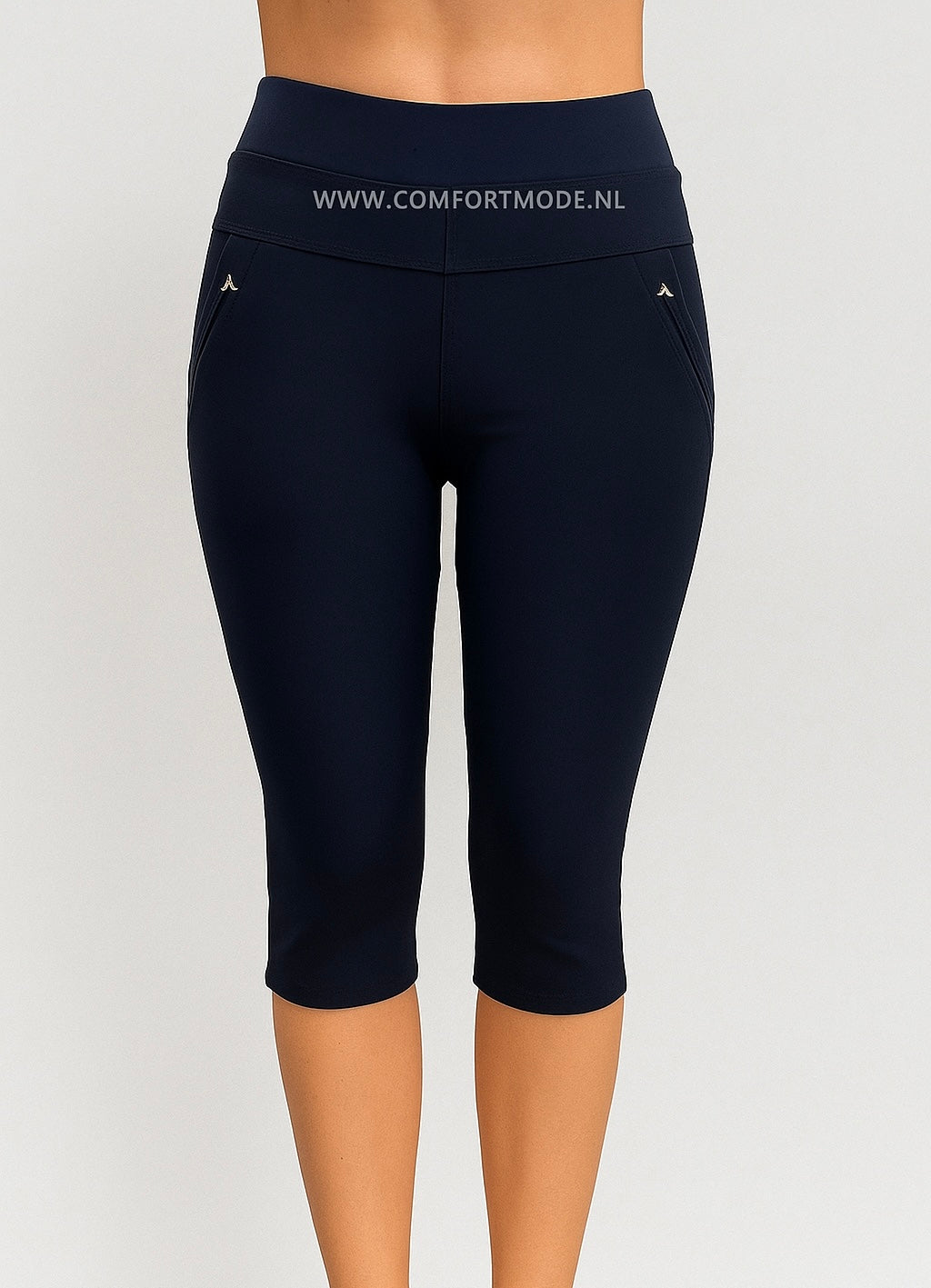 -COMFORTBROEK CAPRI DONKERBLAUW