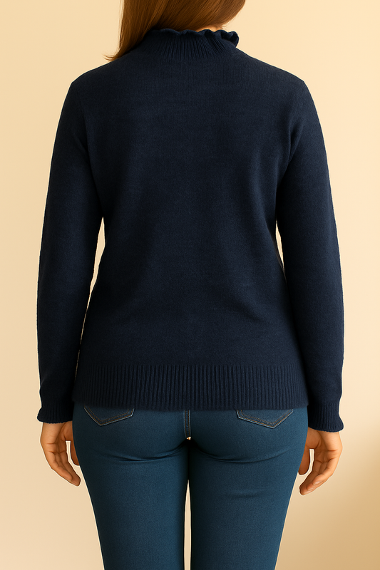 Zacht trui- Donkerblauw