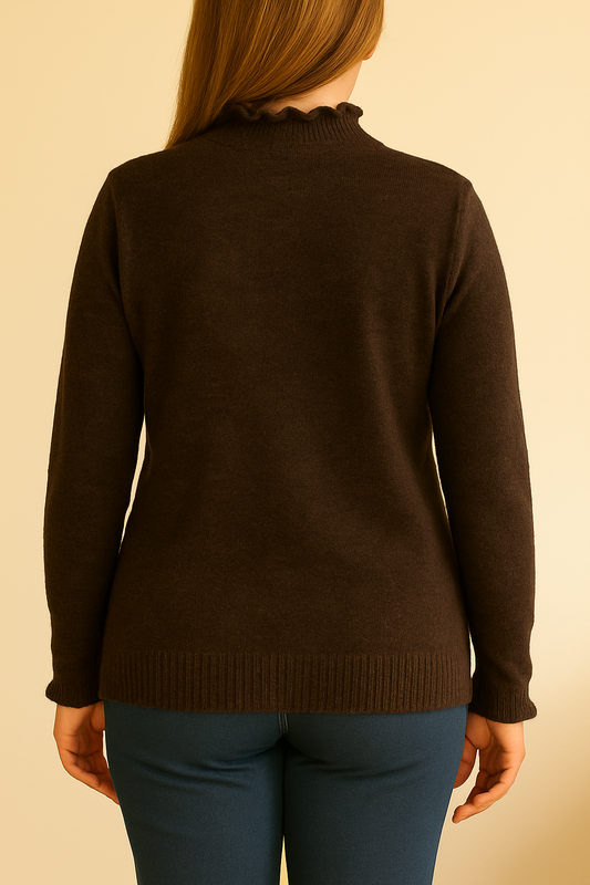 Zachte trui- Donkerbruin