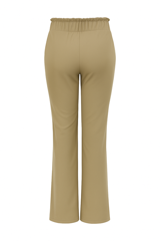 R272- COMFORTBROEK STRAIGHT LEG MET VETERS KAKHI