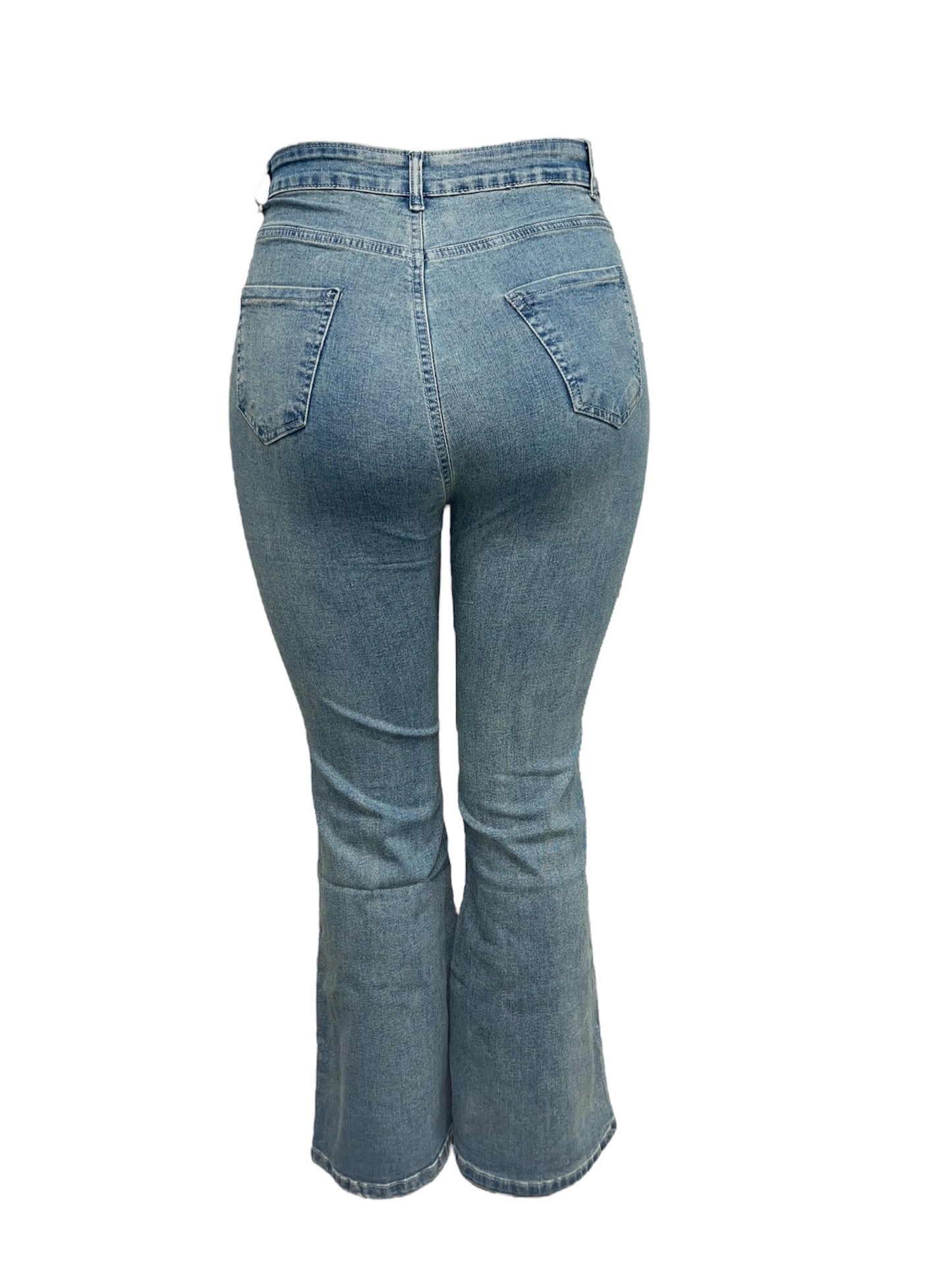 -FLARED JEANS LICHTBLAUW