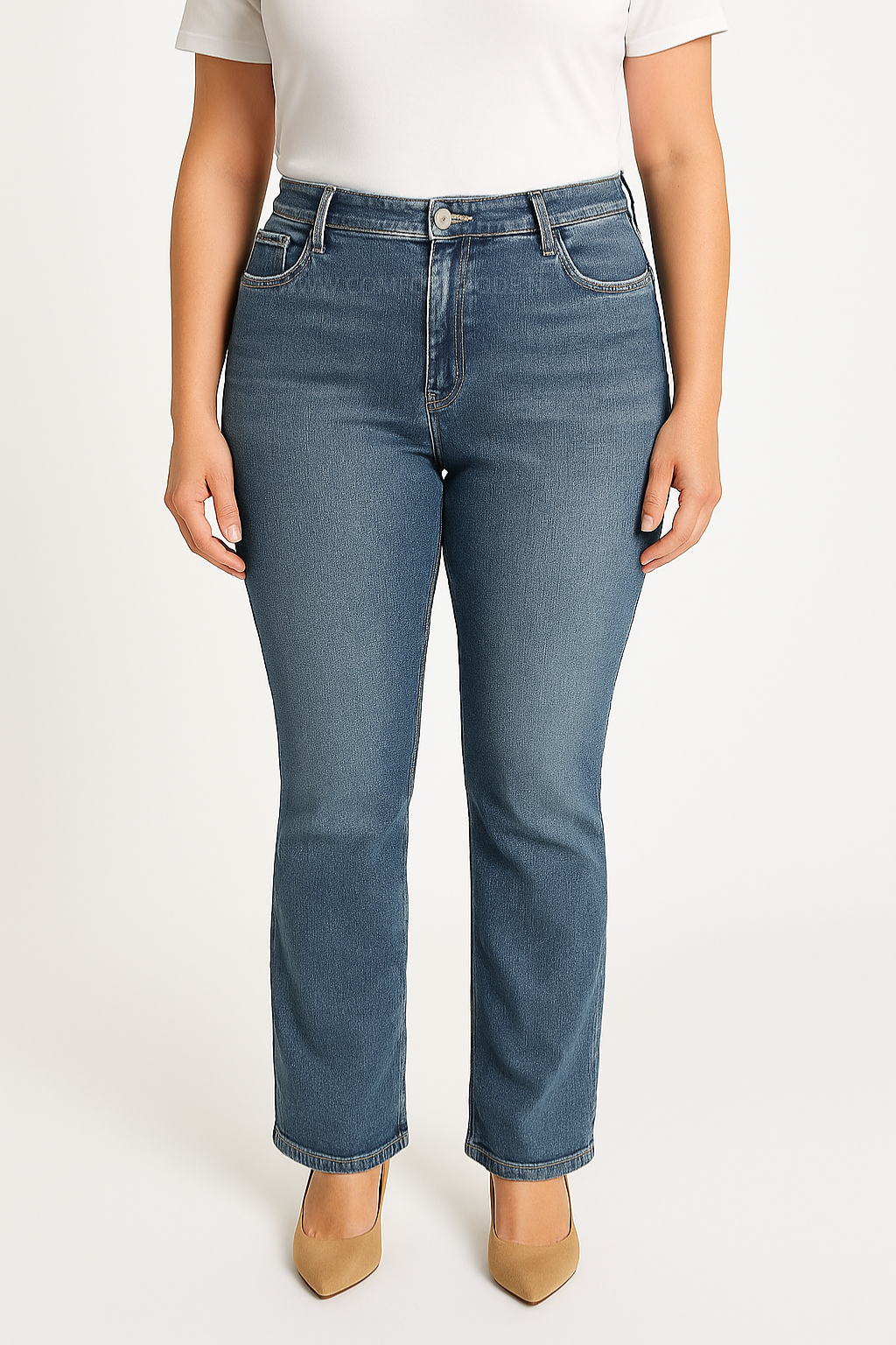 -LOOSE FIT JEANS LICHTBLAUW MET STRETCH