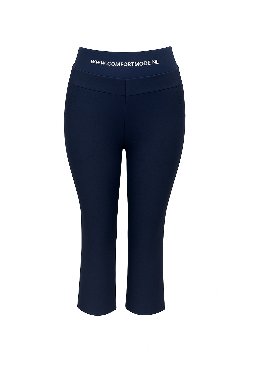 R227 -COMFORT TROUSERS DARK BLUE FLAIR/ FLARED