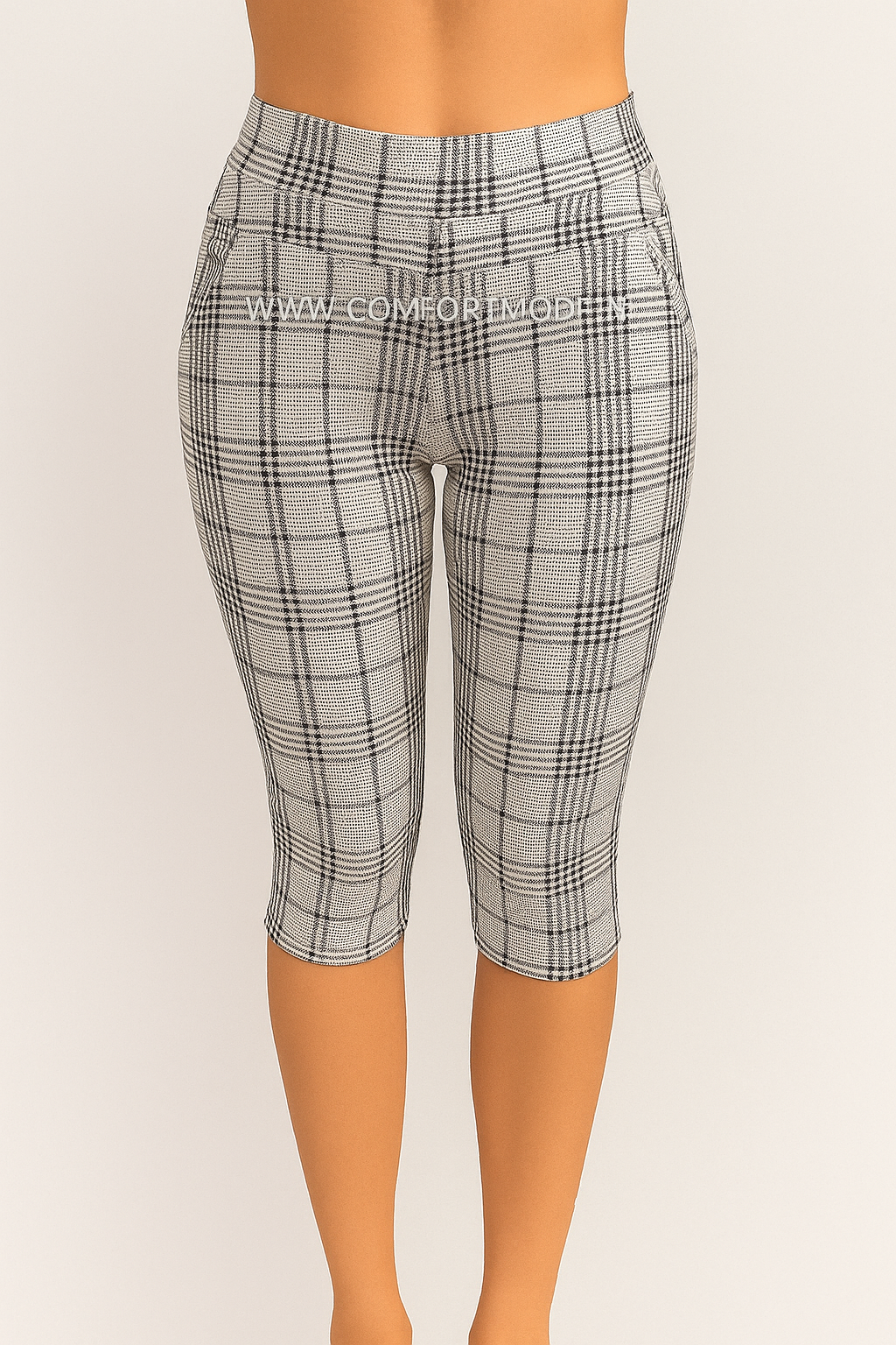 -COMFORTBROEK CAPRI WIT GERUIT