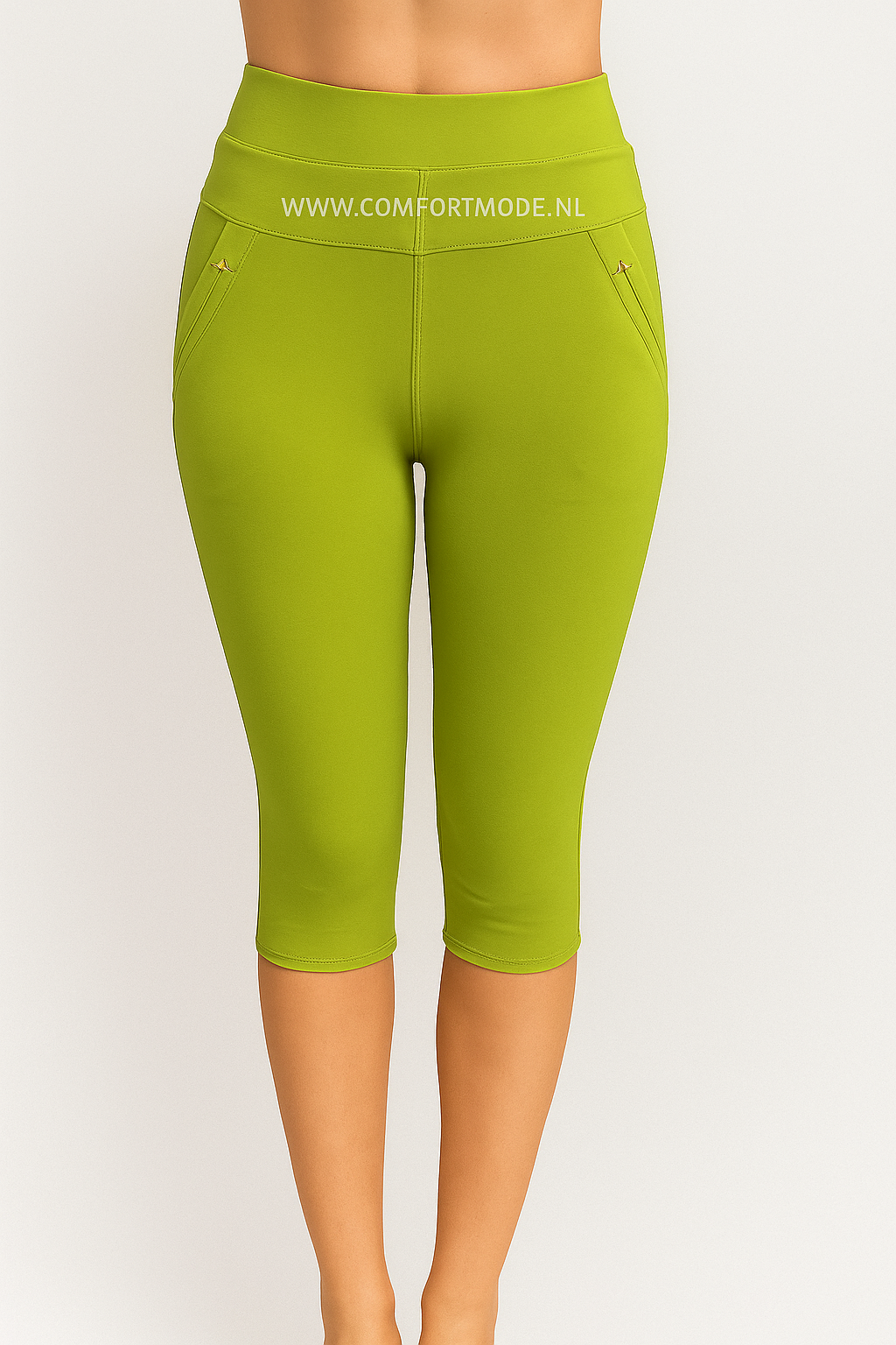 -COMFORTBROEK CAPRI APPELGROEN