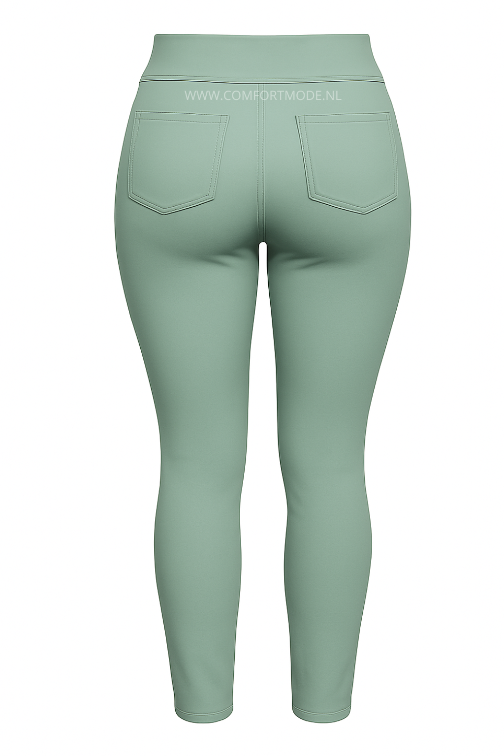 R216- COMFORTBROEK GROEN/GRIJS