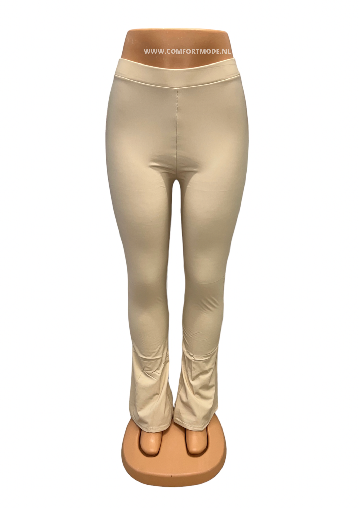 Leren legging beige sale
