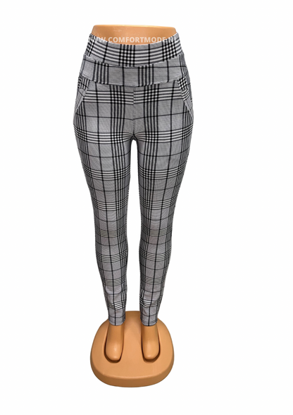 SALE - COMFORT PANTS WHITE CHECKED