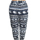 LUCHTIGE ZOMERBROEK MET PRINT NAVY/WIT -LISA