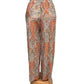 SUMMER PANTS WITH PRINT ORANGE - YARA