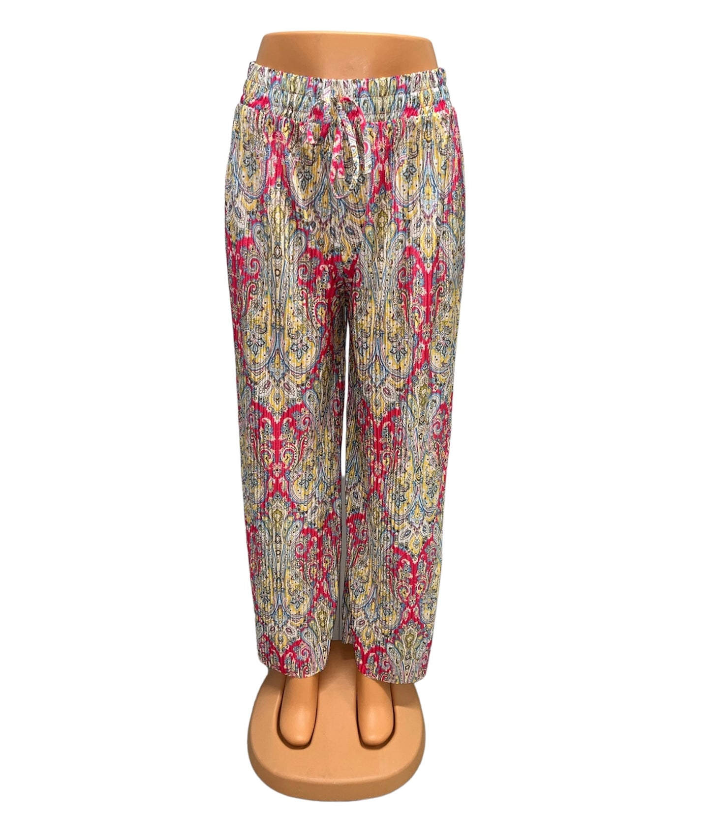 SUMMER PANTS WITH PRINT PINK - YARA