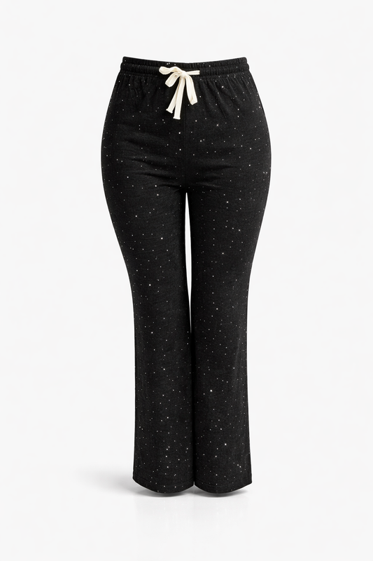 -COMFY JOGGING BROEK -ZWART SPARKLE