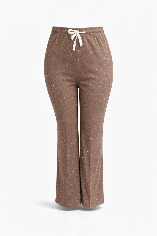 -COMFY JOGGING BROEK -TAUPE SPARKLE