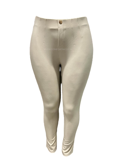 CARALINO-08- COMFORTBROEK CREME PANTALON