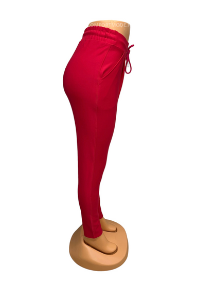 SALE - COMFORT PANTS RED WITH LACES
