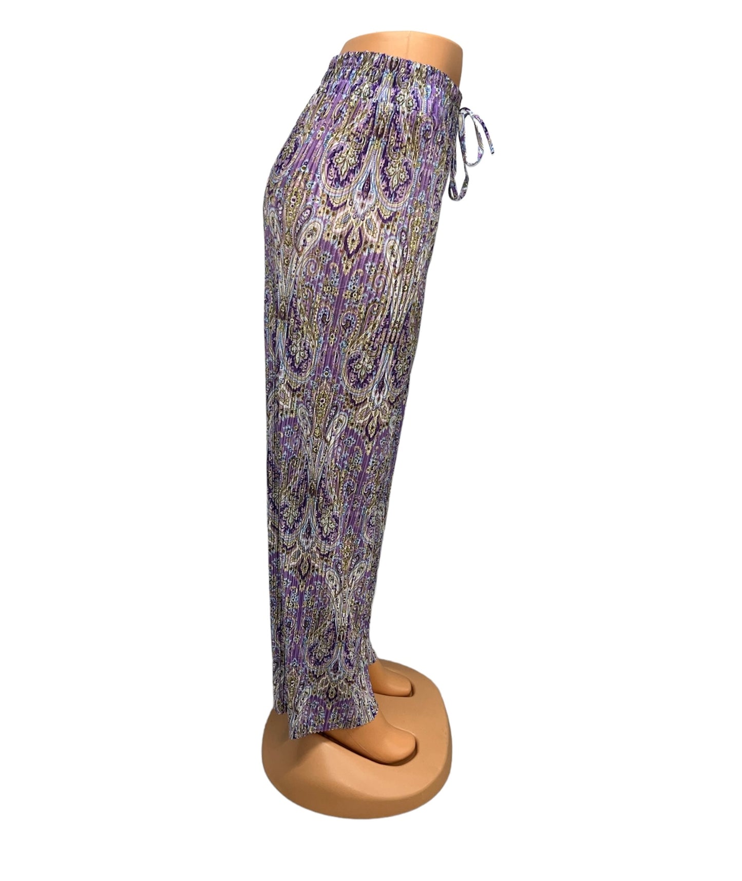 SUMMER PANTS WITH PURPLE PRINT - YARA