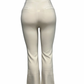 -COMFORTBROEK FLARED CREME GOUD RIEMPJE