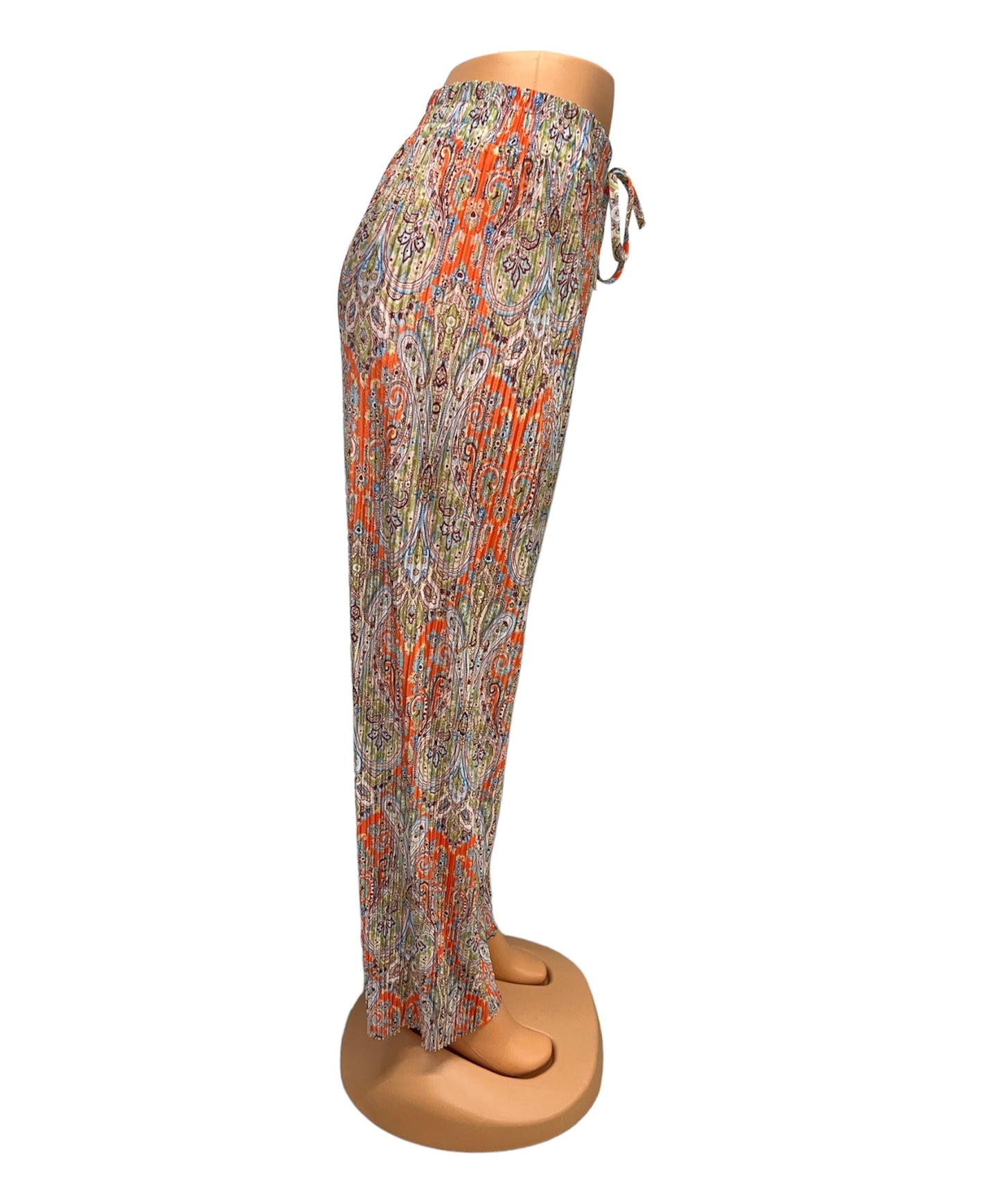 SUMMER PANTS WITH PRINT ORANGE - YARA