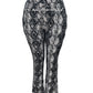 R216 -COMFORTBROEK FLARED SLANGENPRINT