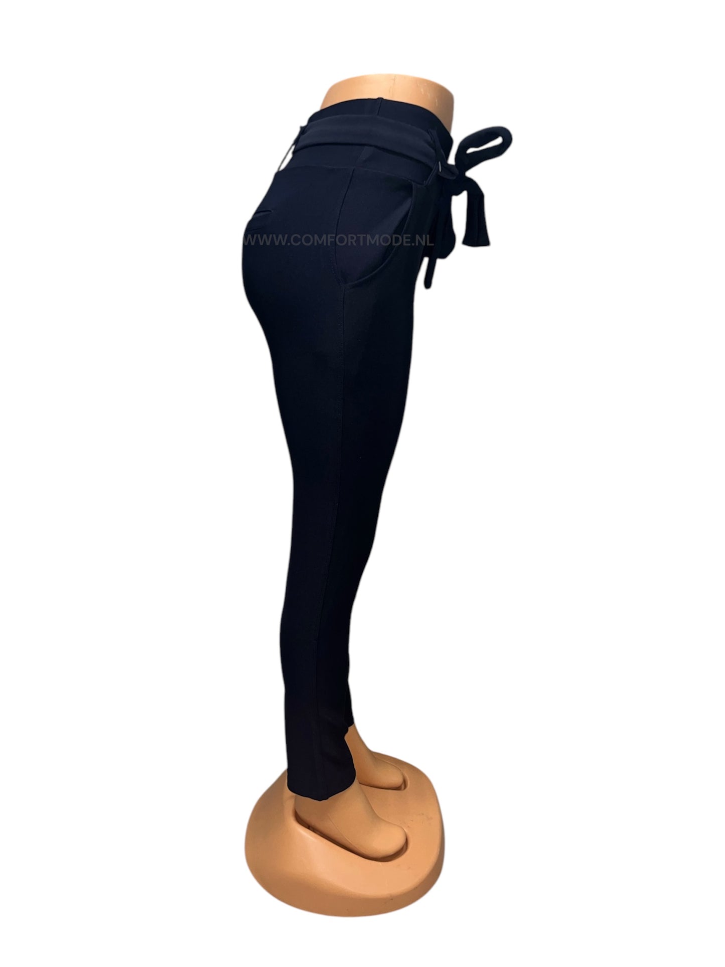 -COMFORTBROEK NAVY MET STRIK