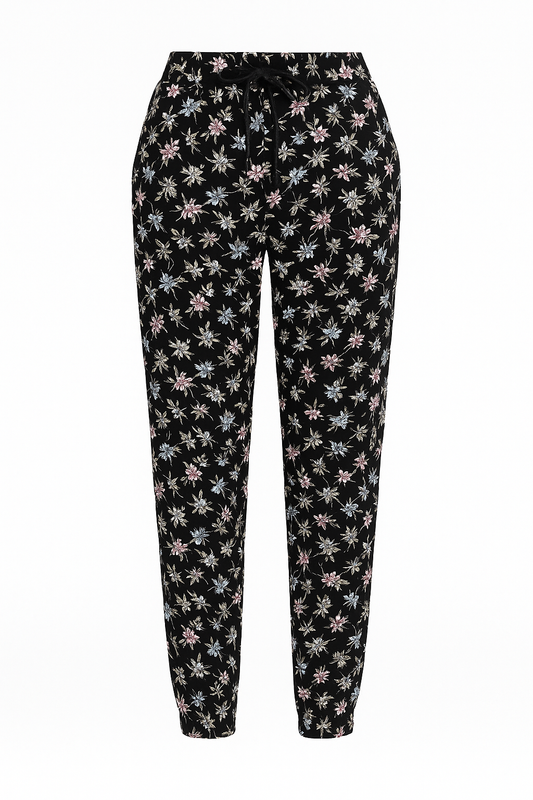 LUCHTIGE ZOMERBROEK MET PRINT BLOEMEN -TINA