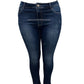 -SKINNY JEANS SLIMFIT DONKERBLAUW MET STRETCH