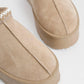 -ZIGZAG PANTOFFEL BEIGE WIT STREEPJE