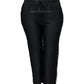 -COMFORTBROEK ZWART STRAIGHT LEG PANTER